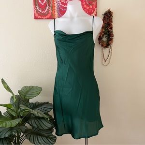 Urban Outfitters Emerald Green Slip Dress